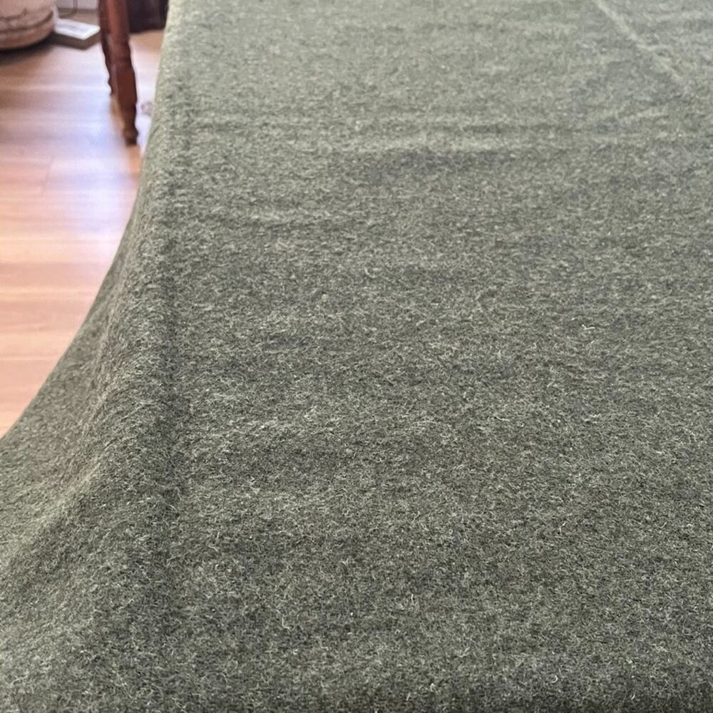 Molithe 100% Wool Blanket 62" X 86" Warm Thick Washable Military - Picture 2 of 10